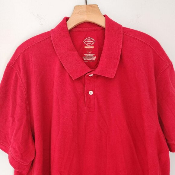 St John's Bay Comfort Flex Polo Shirt Classic Fit Golf Red XXL 2XL - Picture 4 of 8